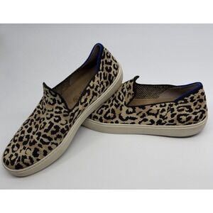 Rothy's The Original Sneaker Slip On Leopard Camo Cat Women's Size 10 Casual